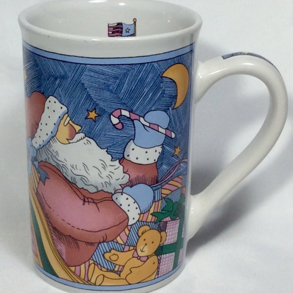 Susan Winget Retired Santa in Sleigh Mug 6081 Coffee/Tea Mug Multi-Color
